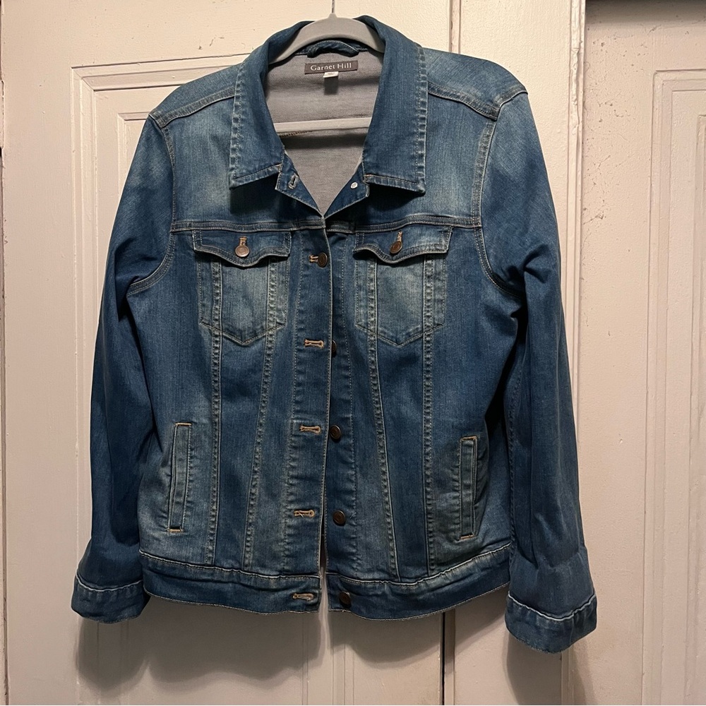 Garnet Hill Women’s Denim Jacket. Size 12